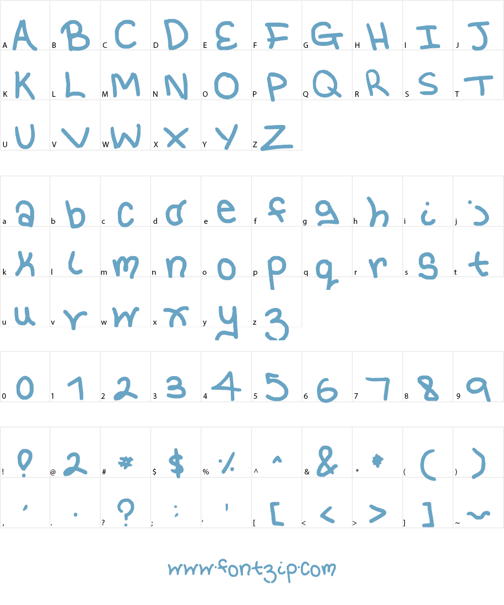 holly's font Font Character